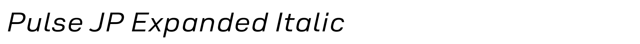 Pulse JP Expanded Italic image